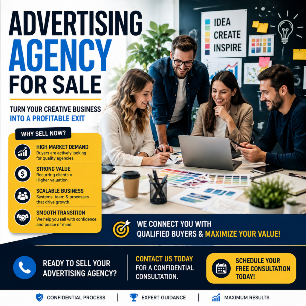 advertising agency for sale business team planning growth strategy